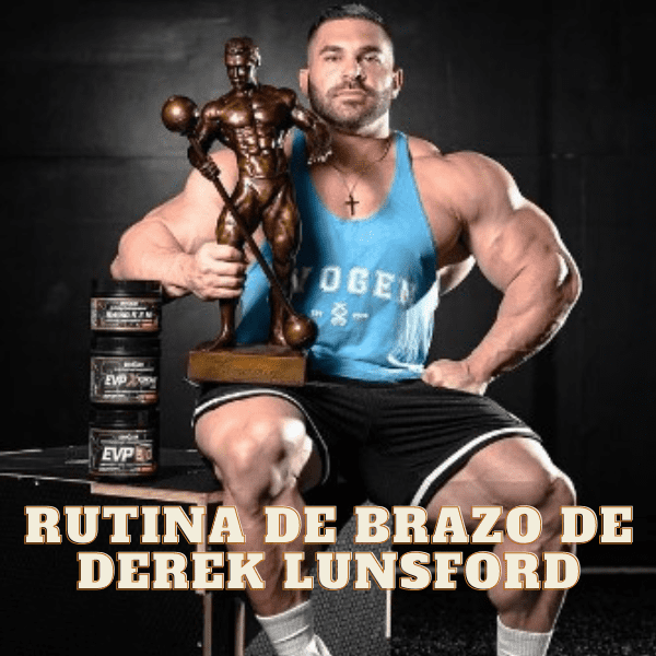 Derek Lunsford prepara sus brazos para el Olympia 2024